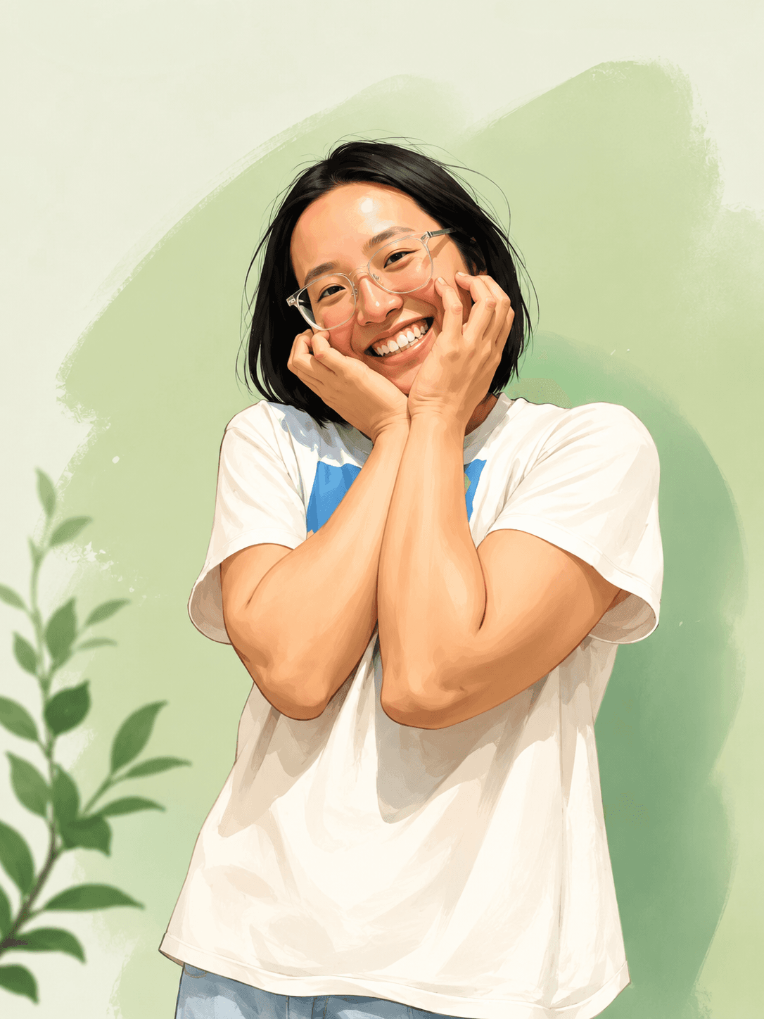 Illustrated portrait of driving instructor Lynn